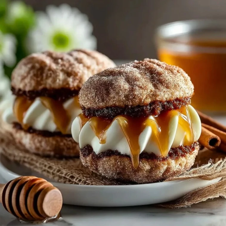 Apple Cider Whoopie Pies Soft cookies filled with caramel filling - 1