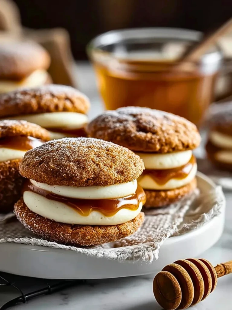 Apple Cider Whoopie Pies Soft cookies filled with caramel filling - 2