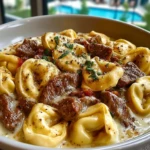 Cheesesteak Tortellini in Rich Provolone Sauce - 1
