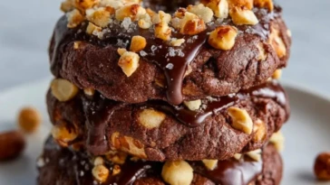 Chocolate Hazelnut Crunch Cookies- 1