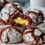 Chocolate Snowball Cookies with White Chocolate Center- 3