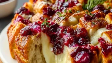 Cranberry Brie Pull-Apart Bread- 1