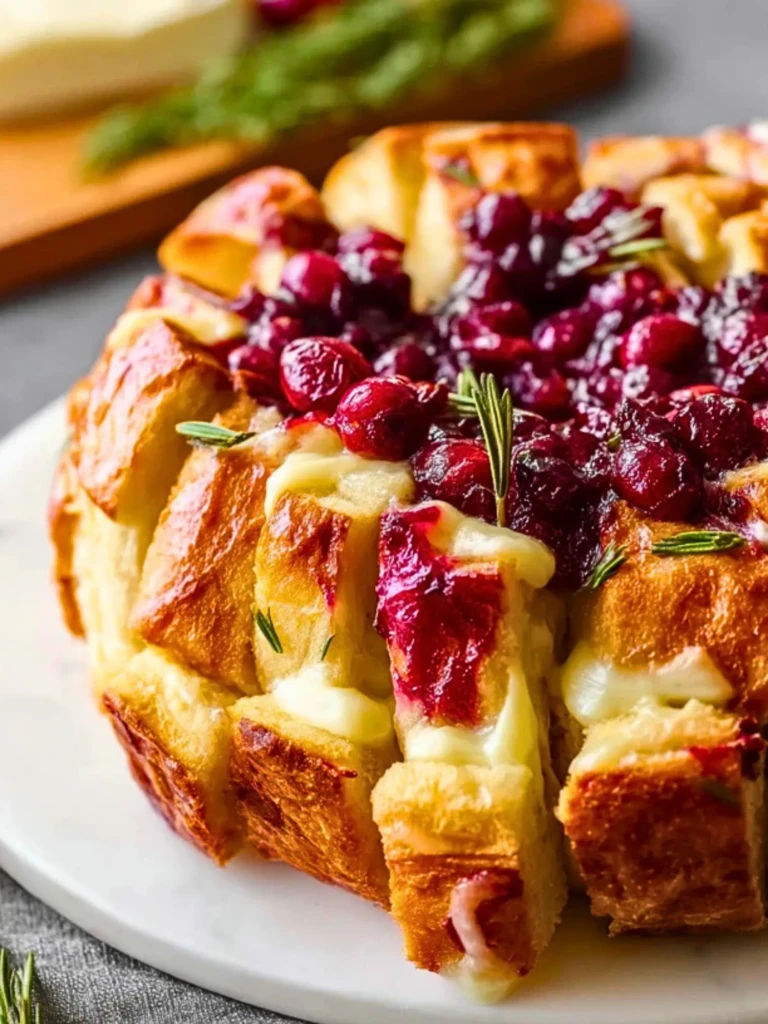 Cranberry Brie Pull-Apart Bread- 3