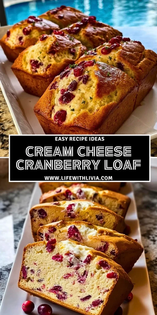 Cream Cheese Cranberry Loaf - Pin 1