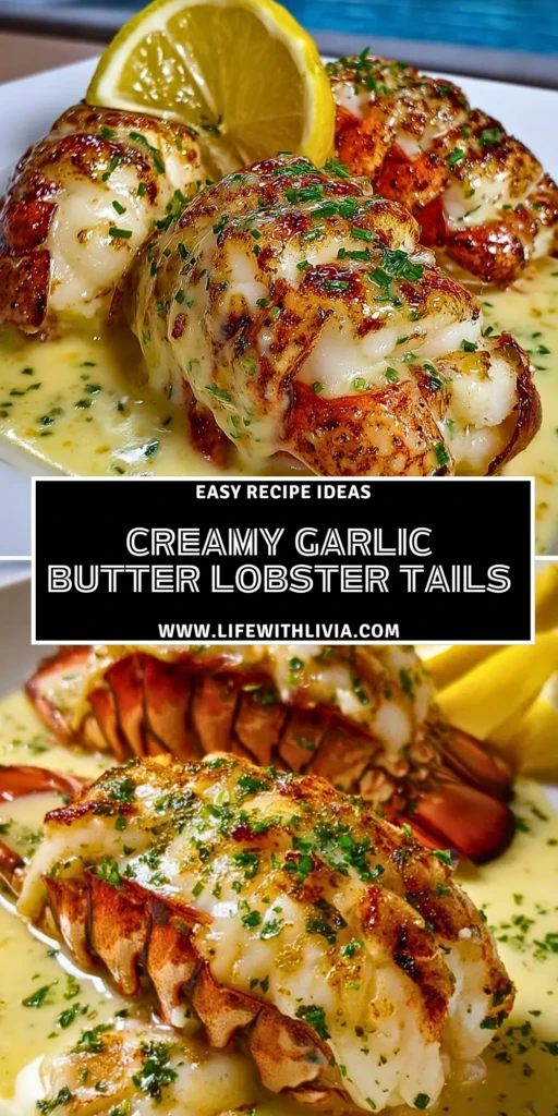 Creamy Garlic Butter Lobster Tails- Pin 1