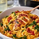Creamy Sun-Dried Tomato Chicken Orzo- 3