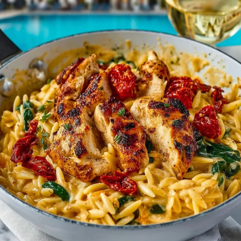 Creamy Sun-Dried Tomato Chicken Orzoi- 1