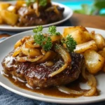 Cube Steak Smothered with Onion Gravy- 1