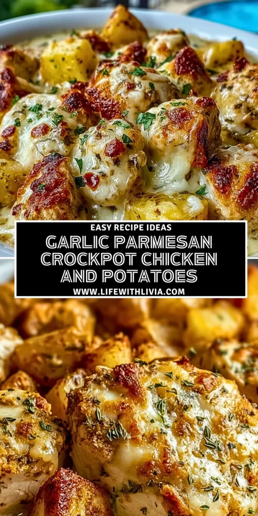 Garlic Parmesan Crockpot Chicken and Potatoes - Pin 1 (1)