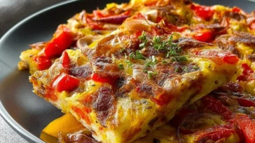 Italian Bell Pepper and Onion Scarpaccia- 1