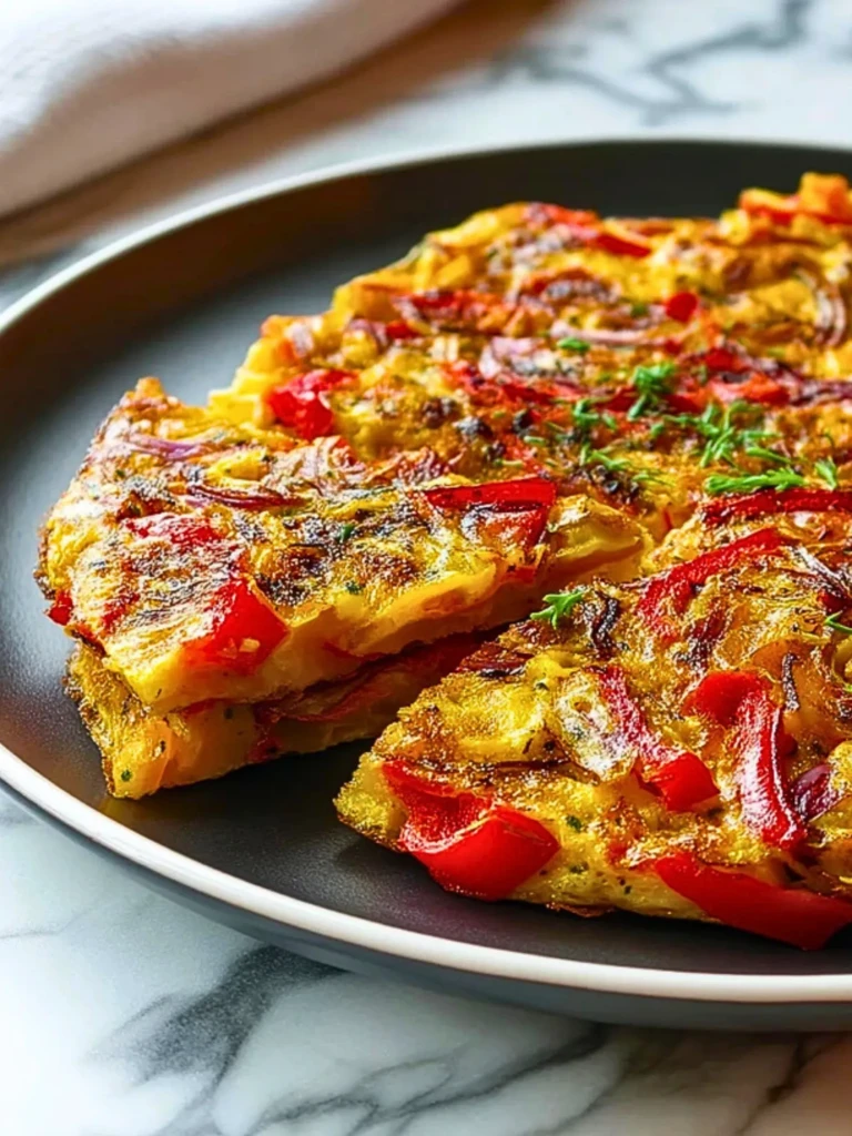 Italian Bell Pepper and Onion Scarpaccia - 3