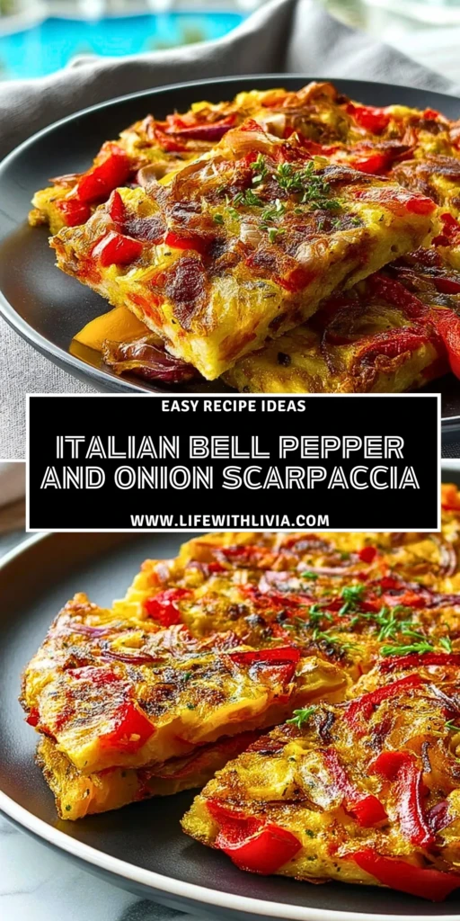 Italian Bell Pepper and Onion Scarpaccia - Pin 1