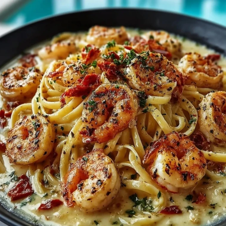Marry Me Shrimp Pasta Pasta with shrimp in a garlic sauce- 1
