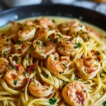 Marry Me Shrimp Pasta Pasta with shrimp in a garlic sauce- 3