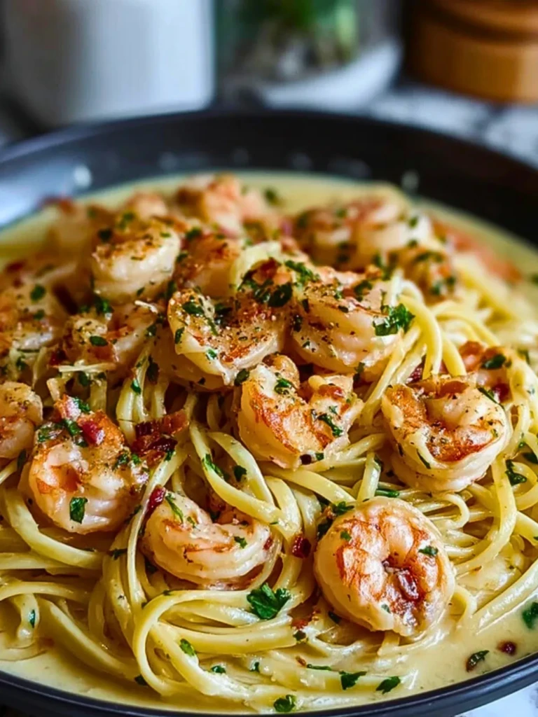 Marry Me Shrimp Pasta Pasta with shrimp in a garlic sauce- 3