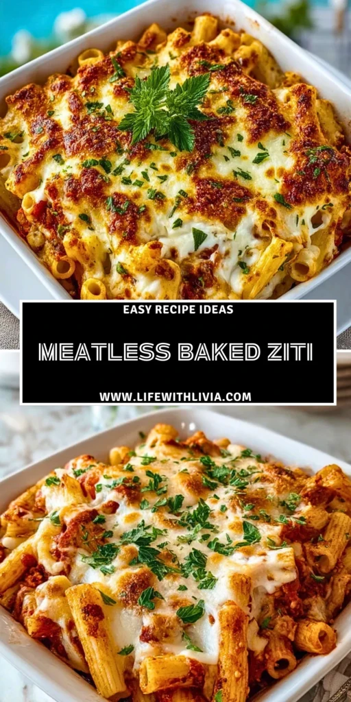 Meatless Baked Ziti- Pin 1