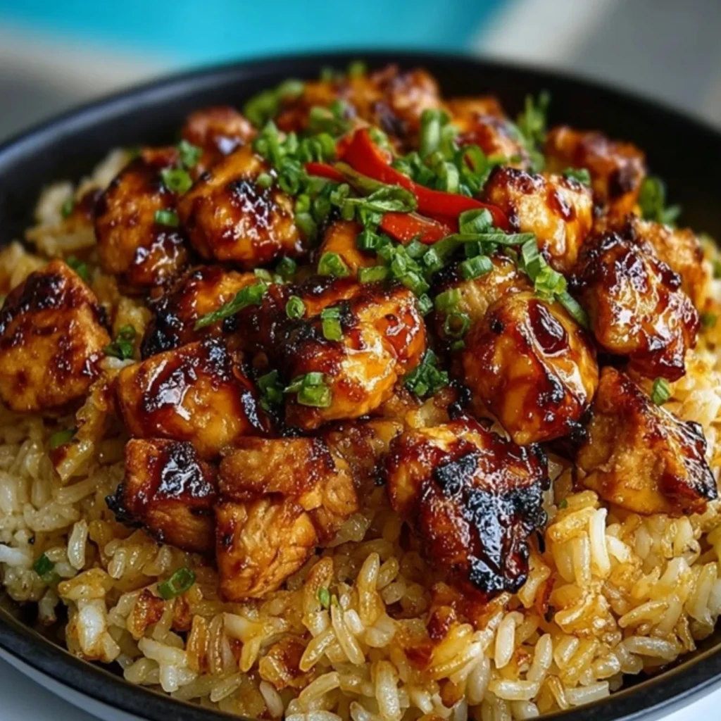 One-Pan Bold Honey BBQ Chicken Rice Simple one-dish meal with chicken and rice- 1