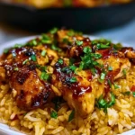 One-Pan Bold Honey BBQ Chicken Rice Simple one-dish meal with chicken and rice- 3