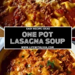 One Pot Lasagna Soup - Pin 1
