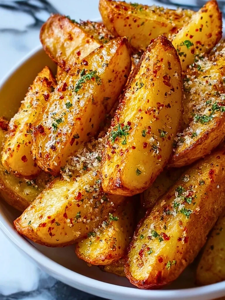 Parmesan Garlic Potato Wedges - 3