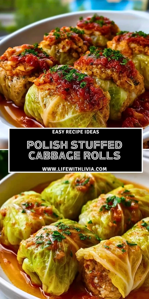 Polish Stuffed Cabbage Rolls - Pin 1