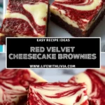 Red Velvet Cheesecake Brownies - Pin 1