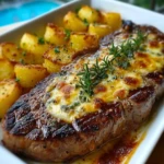Ribeye Steak with Cheesy Scalloped Potatoes - 1 (1)