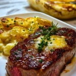 Ribeye Steak with Cheesy Scalloped Potatoes - 3 (1)