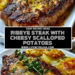 Ribeye Steak with Cheesy Scalloped Potatoes - Pin 1 (1)