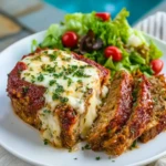 Savory Italian Meatloaf with Cheese- 1
