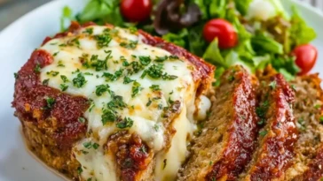 Savory Italian Meatloaf with Cheese- 1