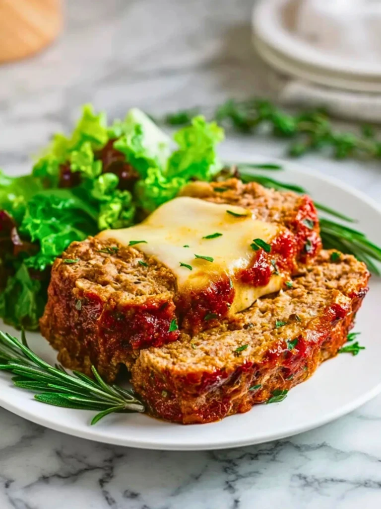 Savory Italian Meatloaf with Cheese - 3