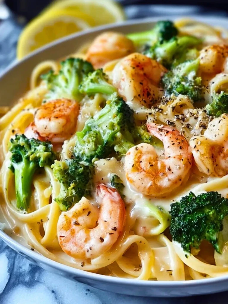 Shrimp Broccoli Alfredo- 3