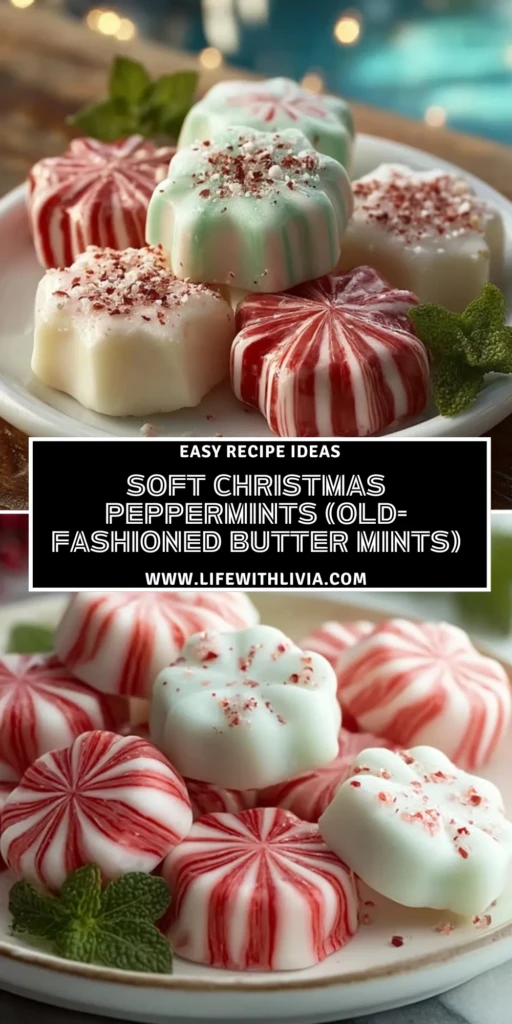 Soft Christmas Peppermints (Old-Fashioned Butter Mints) - Pin 1