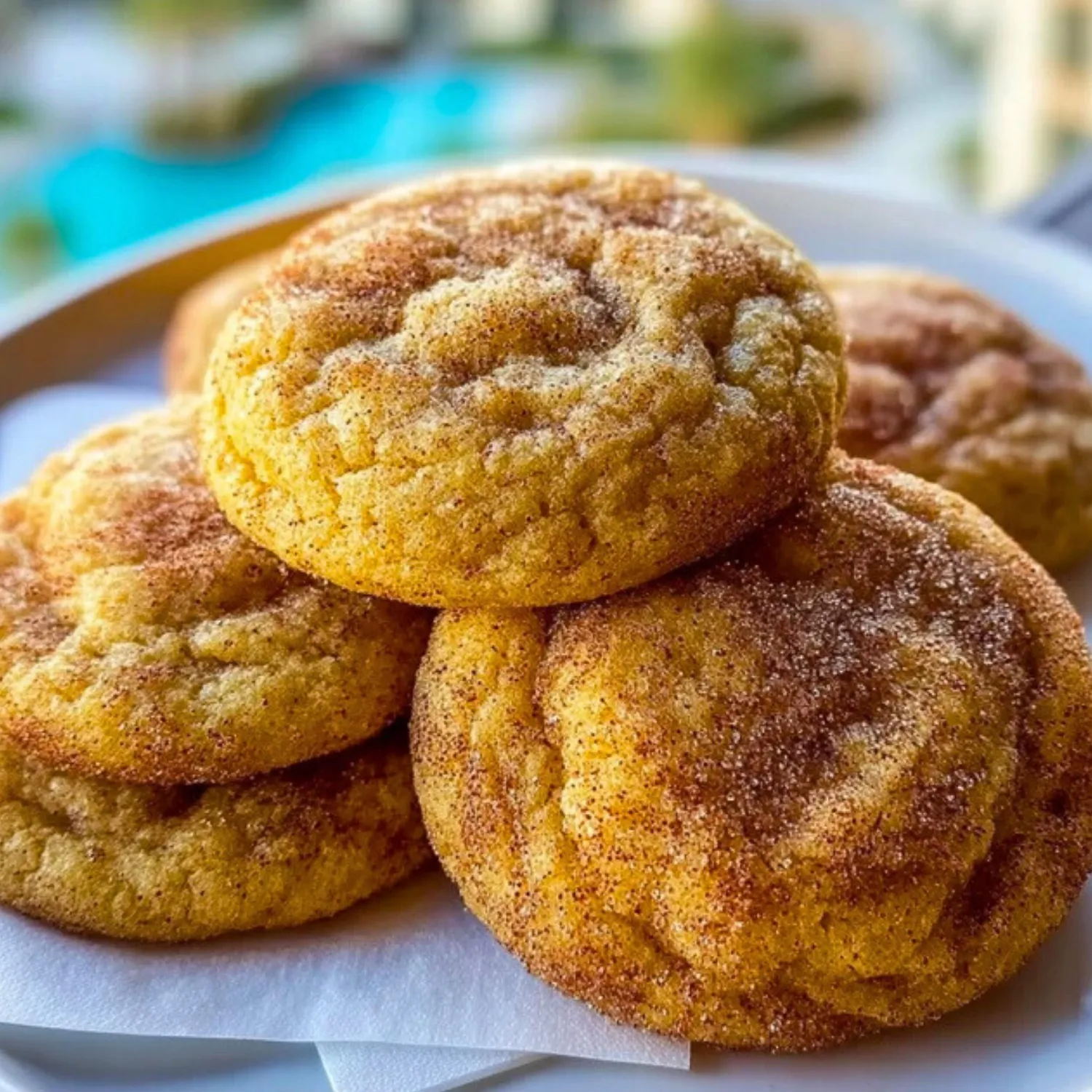 Soft Pumpkin Snickerdoodles with Cinnamon Sugar