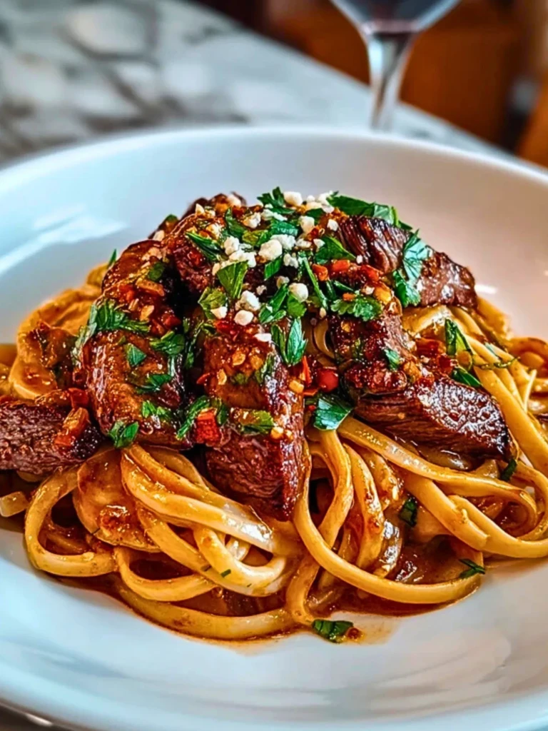 Sweet and Spicy Garlic Steak Pastav- 3