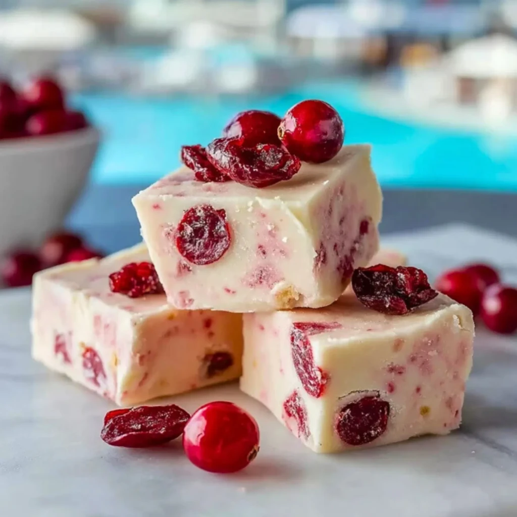 White Chocolate Cherry Fudge- 1